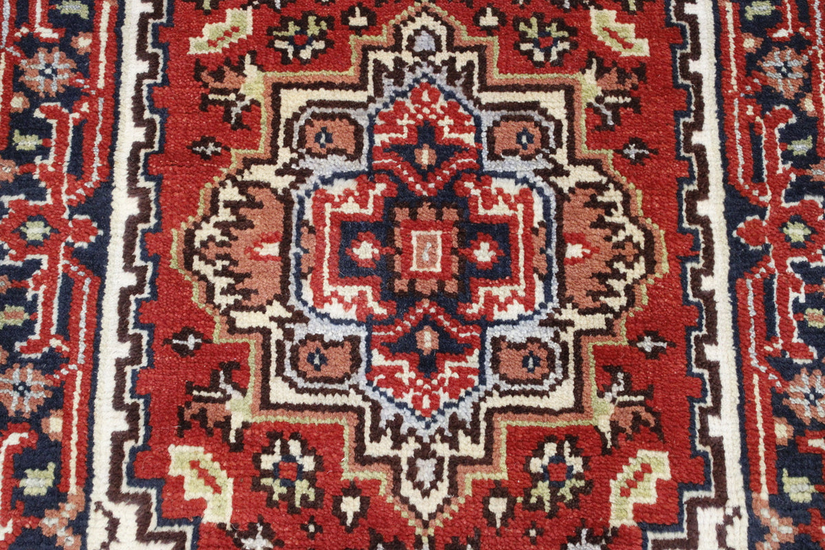 Close-up of wool pile, Red rug