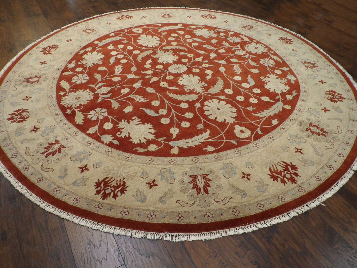 Ziegler Oushak / Peshawar hand-knotted wool rug in Beige, 10'0" x 10'0", SKU w501