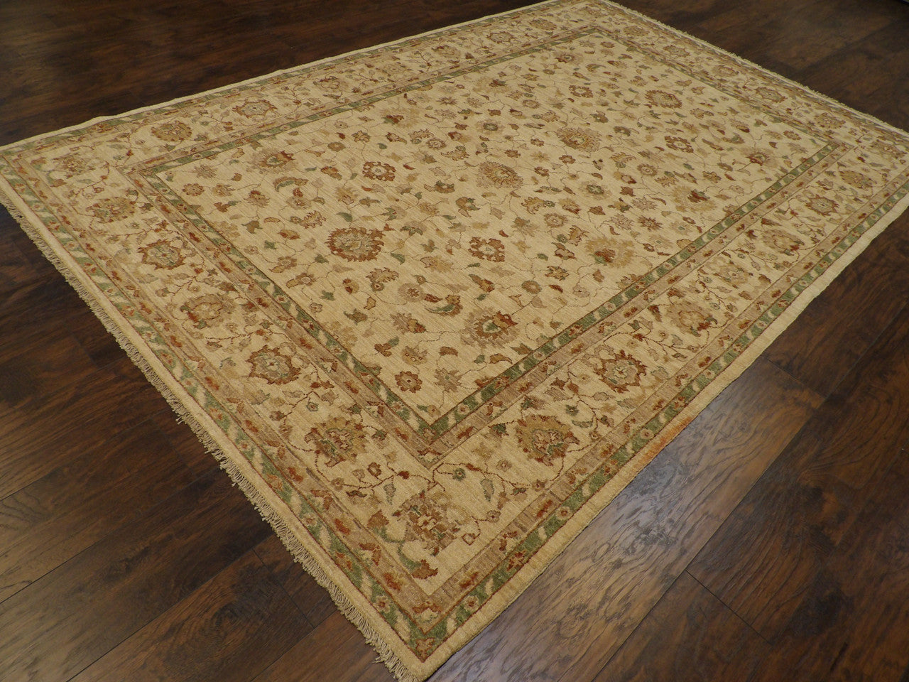 Full view of Oushak Chobi Natural Dye Antique Wash rug