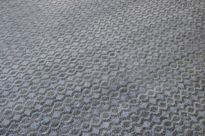 Modern Distressed Moroccan Design rug border detail