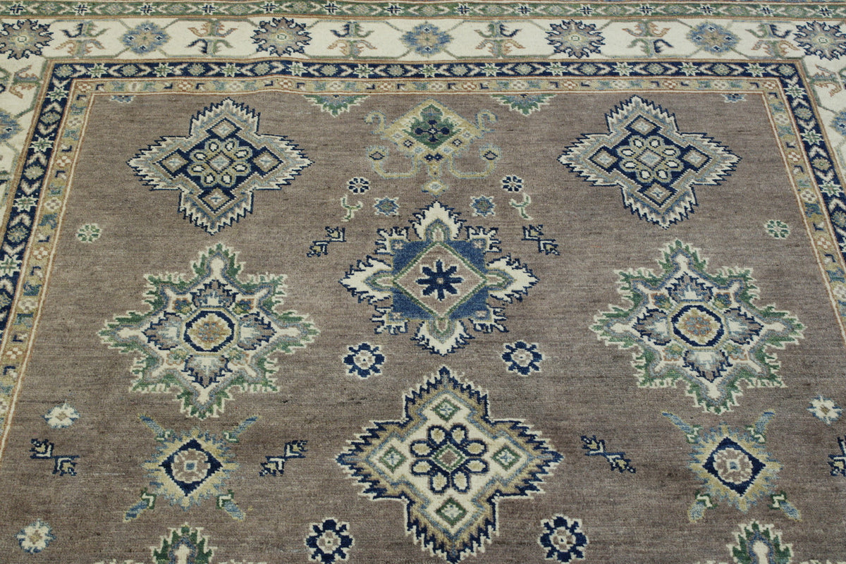 Back of Tribal Super Kazak hand-knotted rug