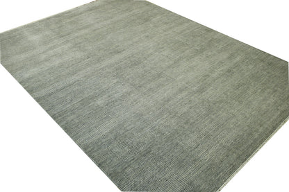 Close-up of wool pile, Gray & Beige rug