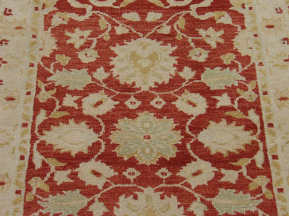Back of Agra Ziegler hand-knotted rug