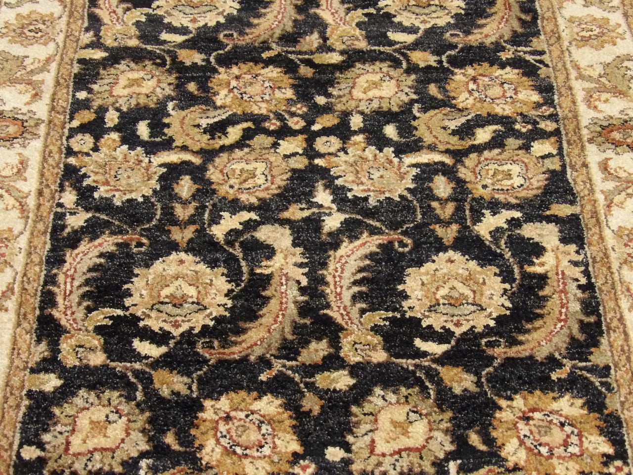 Back of Kashan hand-knotted rug