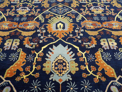 Colorful Modern Rich Ziegler Design rug border detail