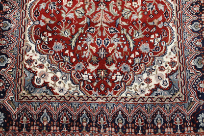Traditional Fine Tabriz rug corner detail