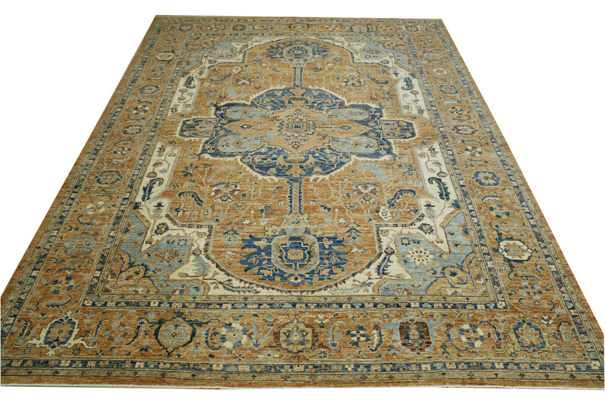 Full view of Oushak Heriz Chobi rug