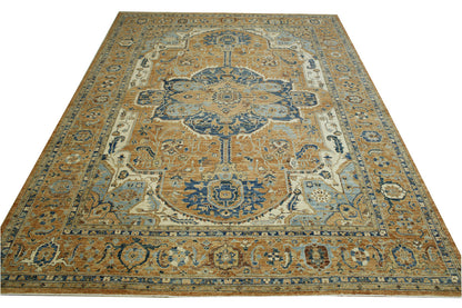 Full view of Oushak Heriz Chobi rug
