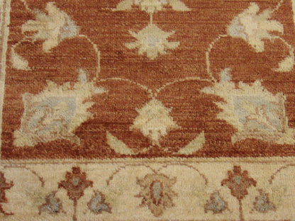 Oushak Chobi Natural Dye rug border detail