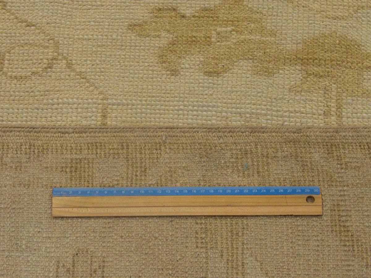 Beige & Rust Turk Oushak Natural Dye rug in room setting