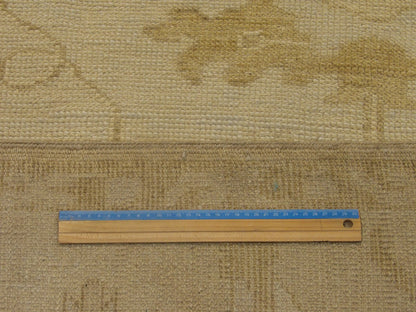 Beige & Rust Turk Oushak Natural Dye rug in room setting