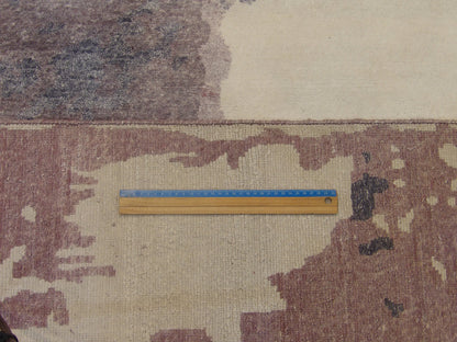 Gray & Purple Modern Bamboo Marble Design rug in room setting