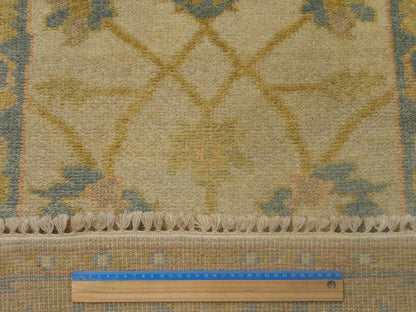 Blue & Beige Turk Oushak Stone Wash rug in room setting