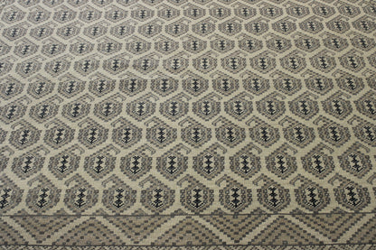 Close-up of wool pile, Blue & Gray rug