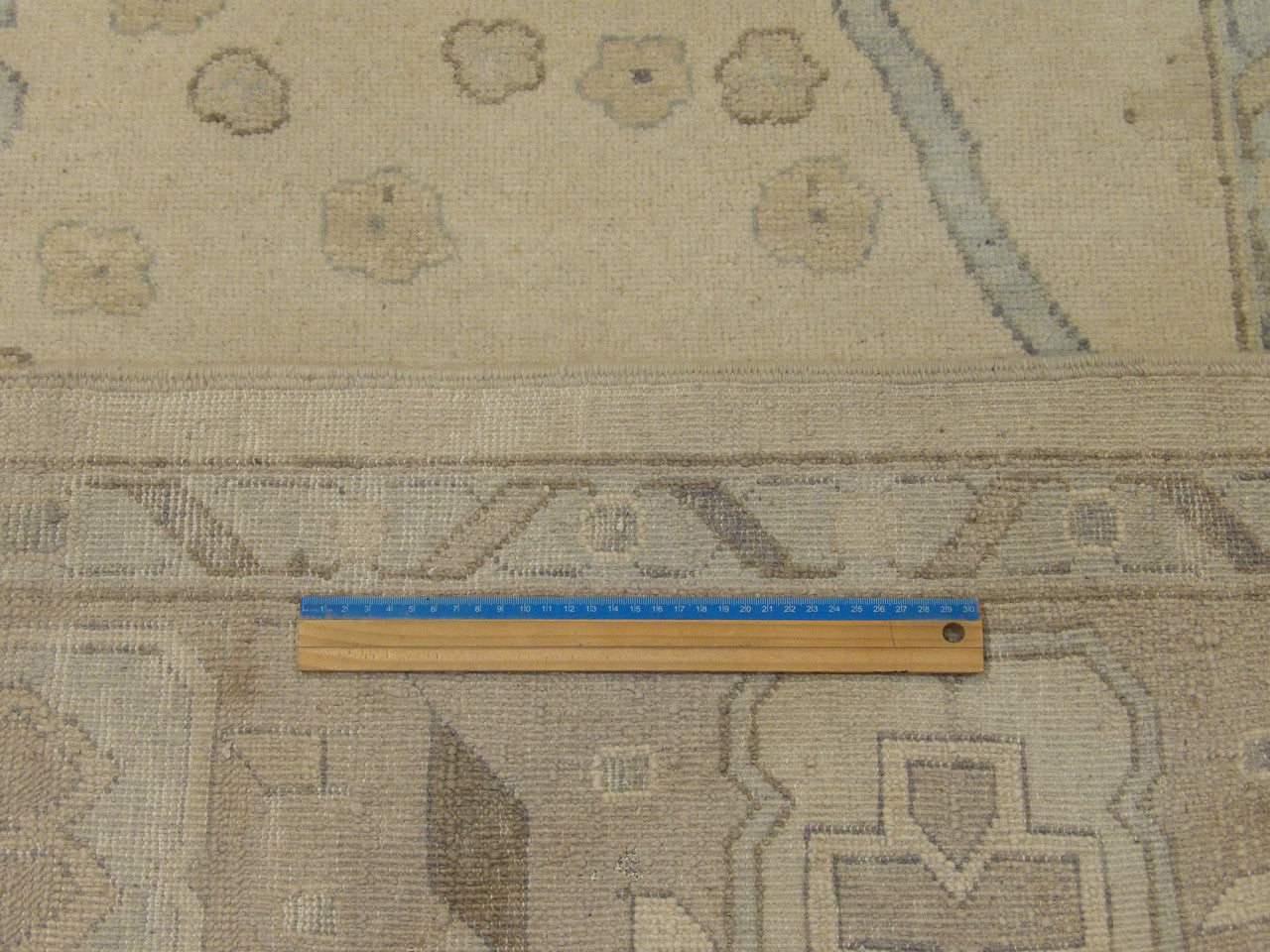 Brown & Beige Turk Anatolian Oushak Wash rug in room setting