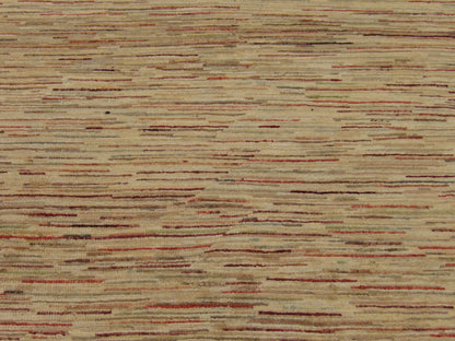 Back of Modern Stripe Natural Dye hand-knotted rug