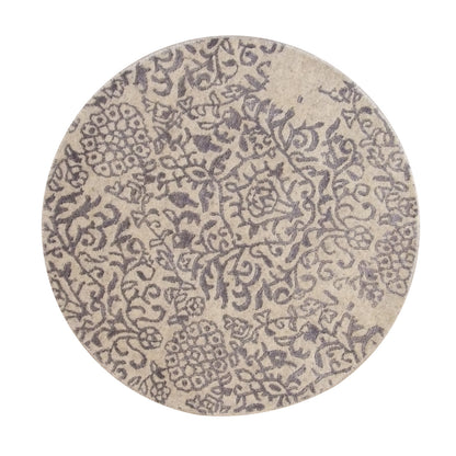 Transitional Abstract Broken Design hand-knotted wool-silk rug in Blue & White, full view