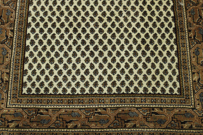 Back of Traditional Indo Mir hand-knotted rug