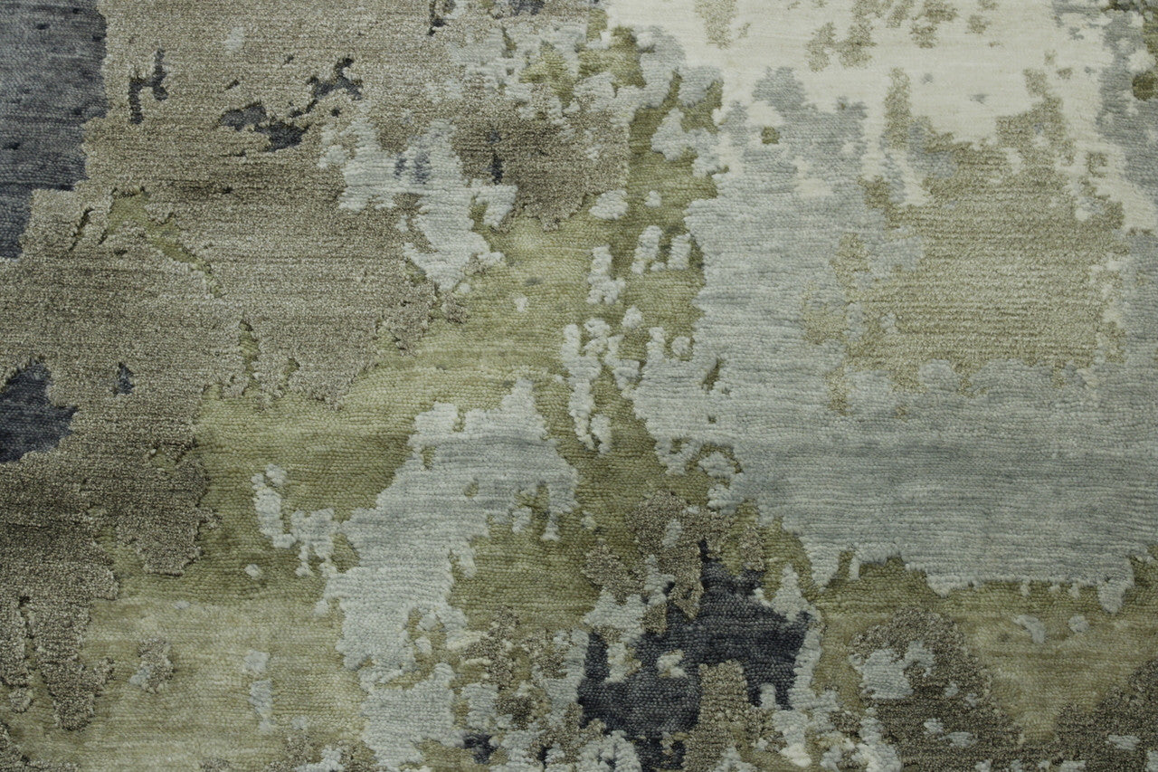 Modern Abstract Broken Design rug border detail