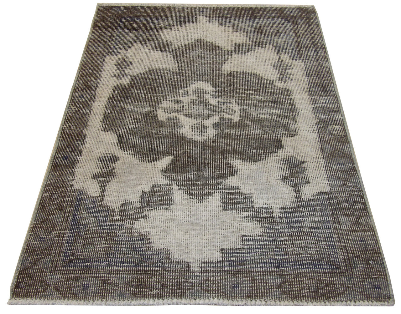 Vintage Overdye rug border detail