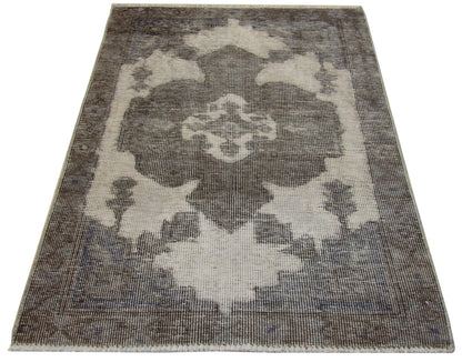 Vintage Overdye rug border detail