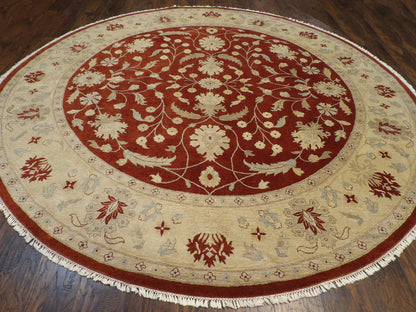 Ziegler Oushak / Peshawar hand-knotted wool rug in Beige, 10'0" x 10'0", SKU w501
