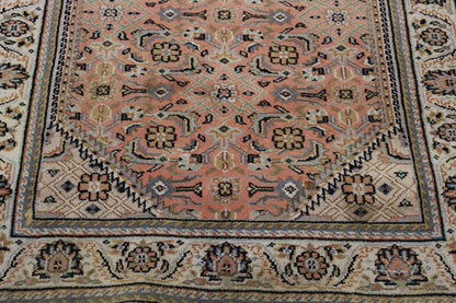 Close-up of wool pile, Pink rug