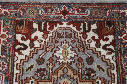 Close-up of wool pile, Blue rug