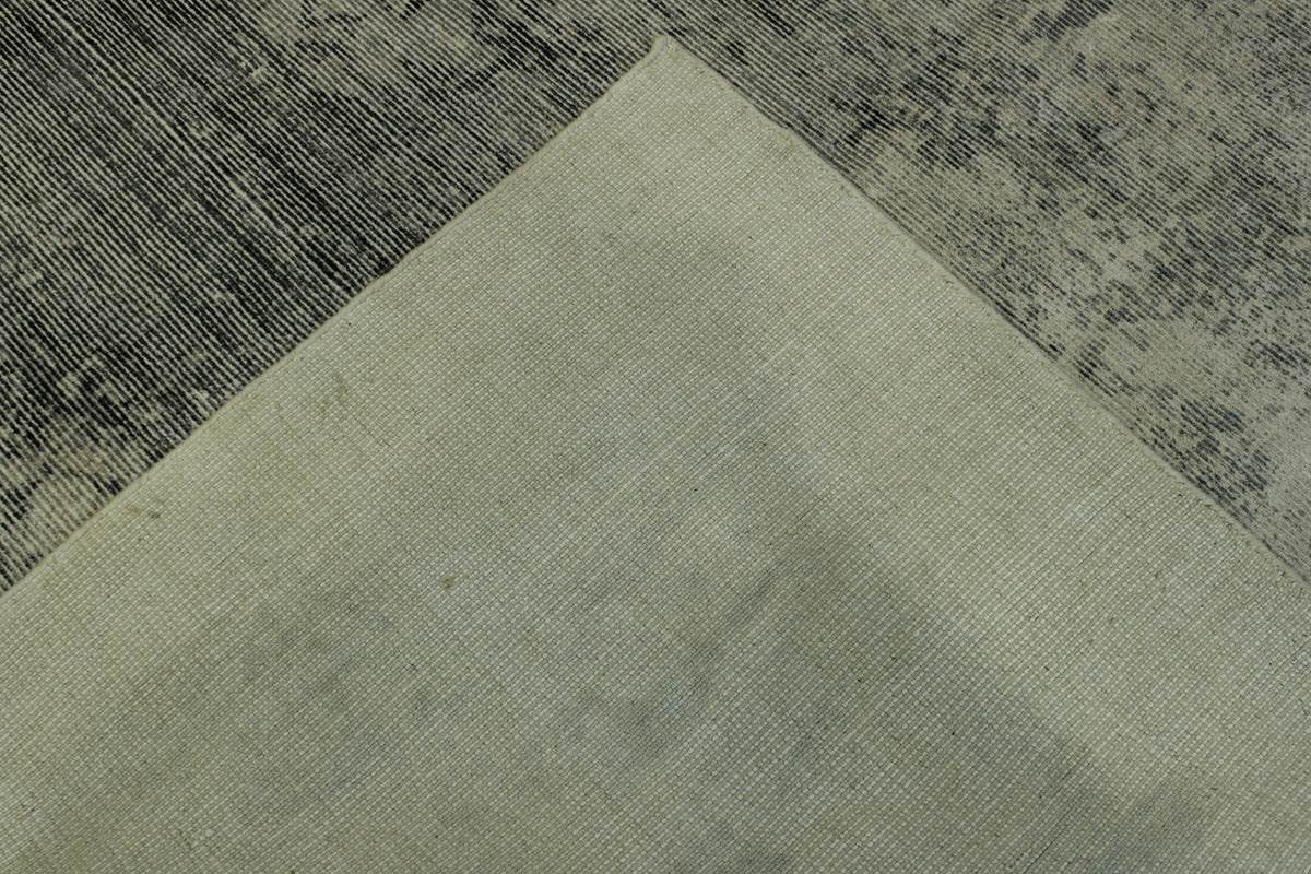 Back of Transitional Abstract Design hand-knotted rug
