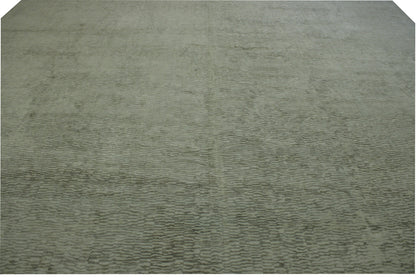White Modern Grass Design rug in room setting