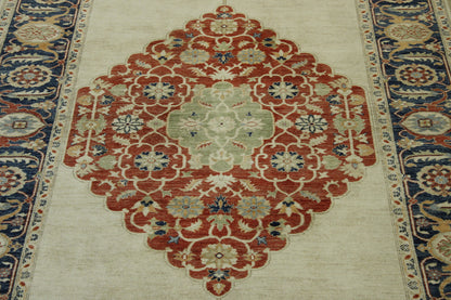 Tribal Fine Sherapi rug corner detail