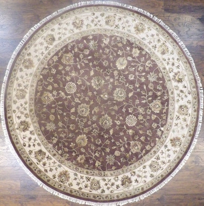 Jaipur Silky Wash Kashan hand-knotted wool rug in Brown & Beige, full view