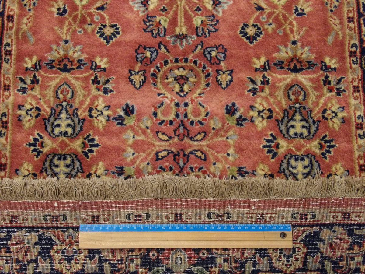 Blue & Red Fine Persian Farahan rug in room setting