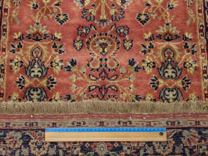 Blue & Red Fine Persian Farahan rug in room setting