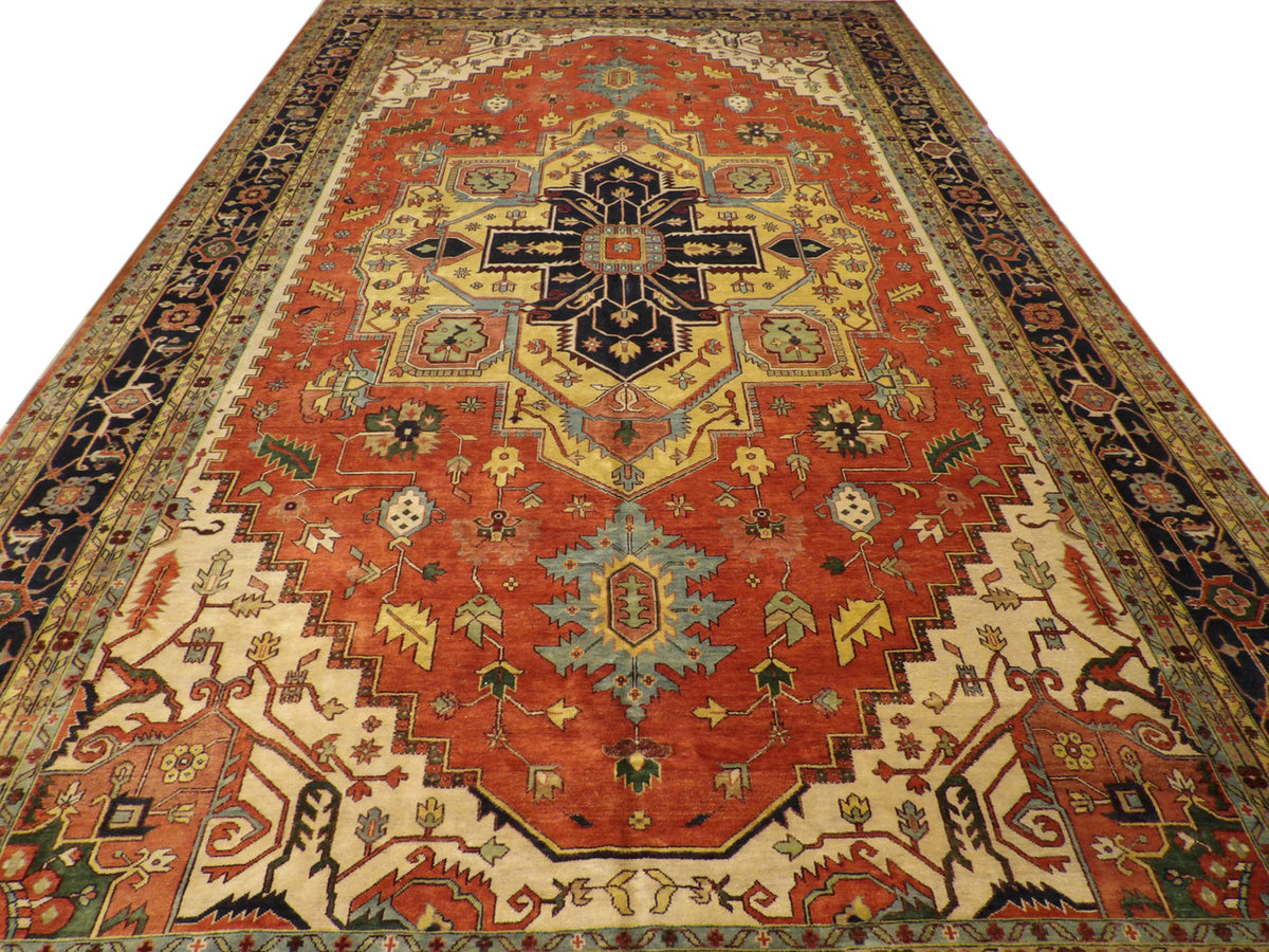 Close-up of knot density, tribal Sherapi rug