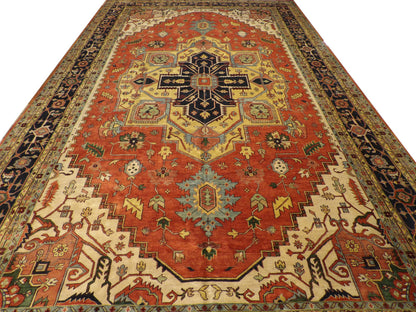 Close-up of knot density, tribal Sherapi rug