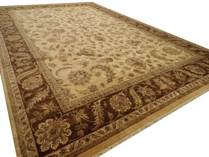 Brown Ziegler rug in a grand living room setting