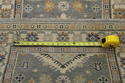 Blue Tribal Super Kazak rug in room setting