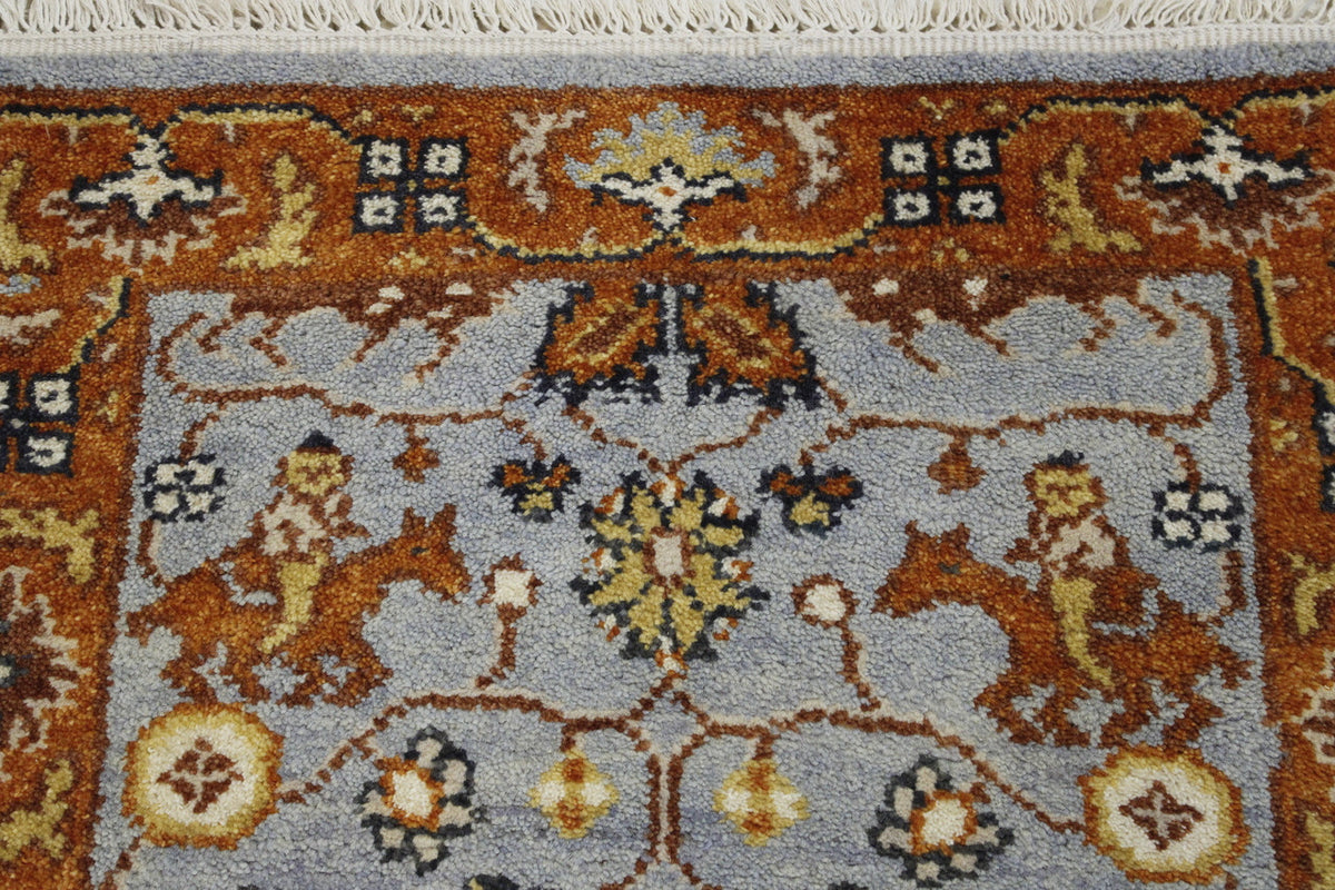 Full view of Tribal Indo Heriz rug