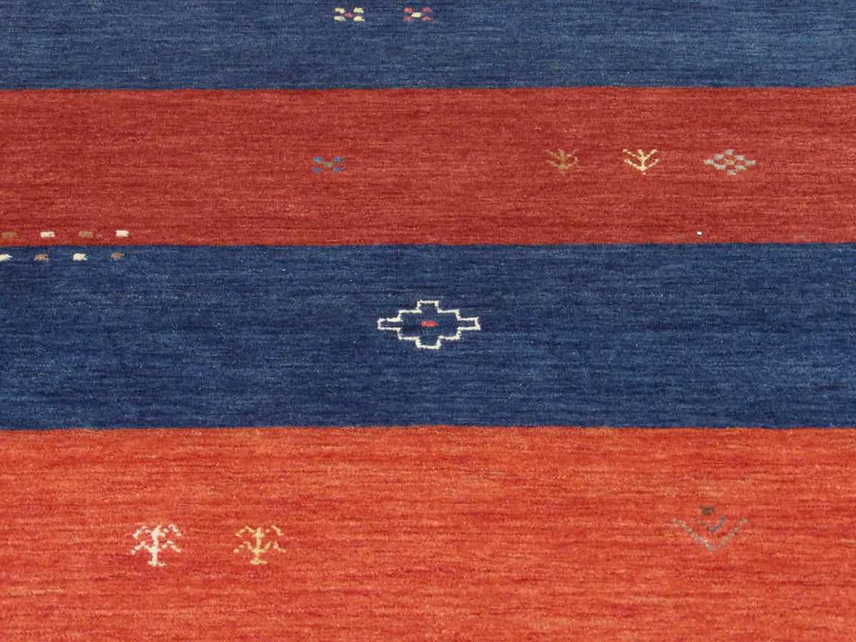Back of Modern Gabbeh hand-knotted rug