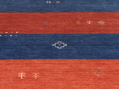 Back of Modern Gabbeh hand-knotted rug