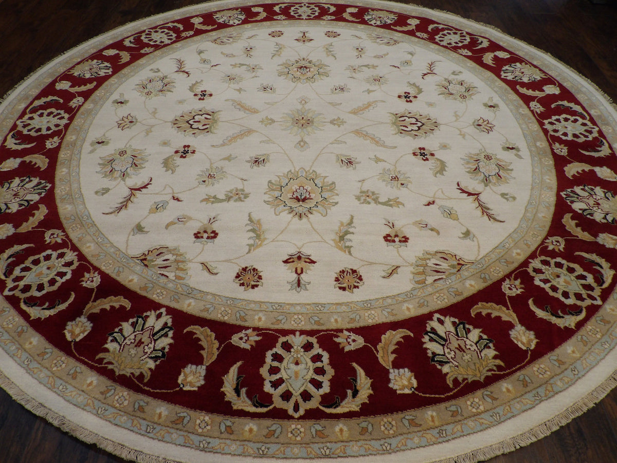 Ziegler Oushak / Peshawar hand-knotted wool rug in Beige, 10'0" x 10'0", SKU w11421