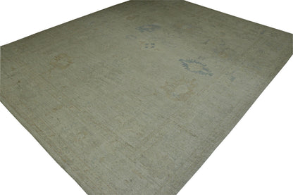 Oushak Wash Chobi rug border detail