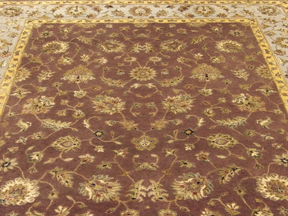 Back of Fine Transitional Jaipur Floral Design hand-knotted rug