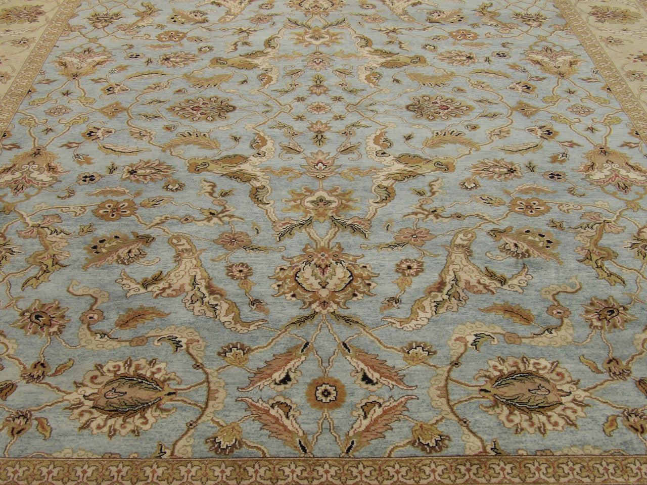 Back of Kashan hand-knotted rug
