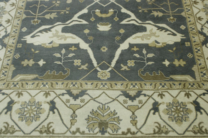 Back of Oushak Ziegler hand-knotted rug