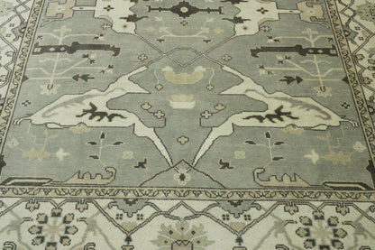 Oushak Ziegler rug corner detail