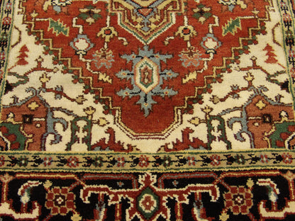 Persian Tribal Sherapi rug border detail