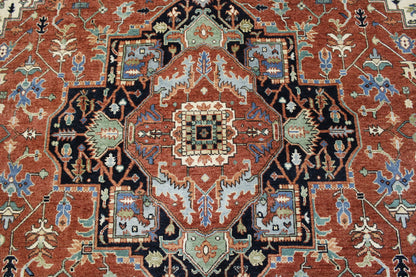 Back of Tribal Fine Sherapi hand-knotted rug
