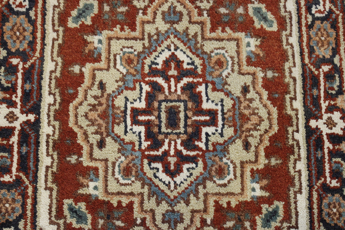 Full view of Tribal Indo Heriz rug
